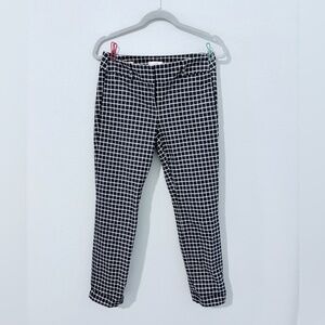 Navy and White Checkered Pants